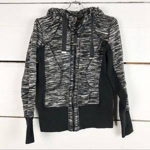 Zella full zip black hoodie jacket thick